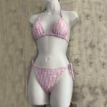 Christian Dior Pink Monogram String Bikini