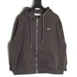 Lacoste crocodile embroidered logo fleece zip-up jacket TSK3