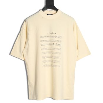 Balenciaga Sheet Music Short Sleeve T-shirt