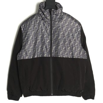 Fendi monogram FF full print cotton zipper jacket