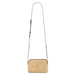 Saint Laurent gaby zipped pouch in raffia Bags 774293 18*13*3.5cm