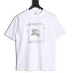 Burberry Square Letter Gold Warhorse Printed Short Sleeve T-Shirt