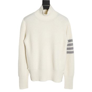 THOM BROWNE Wool turtleneck four-bar sweater