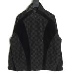 Louis vuitton checkerboard letter flocked jacquard jacket