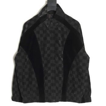 Louis vuitton checkerboard letter flocked jacquard jacket