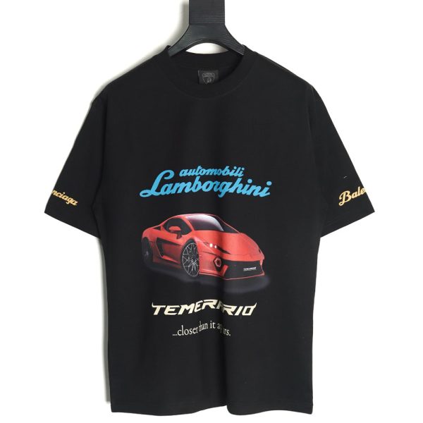 Balenciaga & Lamborghini printed short-sleeved T-shirt TSK2