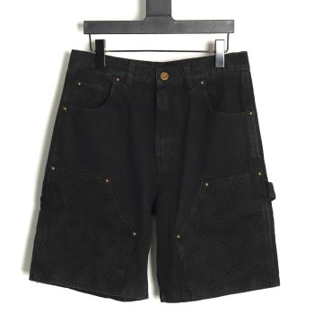 Louis Vuitton embossed monogram denim shorts S-XL
