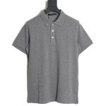 Louis Vuitton letter embroidery logo short-sleeved polo shirt TSK1
