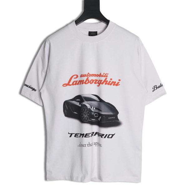 Balenciaga & Lamborghini printed short-sleeved T-shirt TSK1