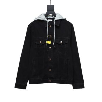 Celine fake two piece hooded denim jacket
