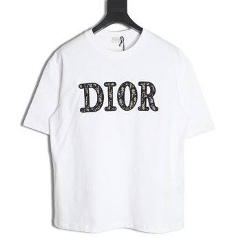 Dior presbyopia embroidered letter short sleeves