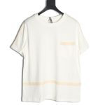 Loewe Colorblock Braided Ribbon Crew Neck T-shirt