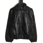 Louis Vuitton laser hollowed out stitching leather jacket