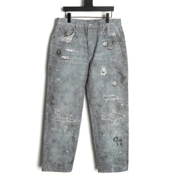 Supreme & HJR joint trompe l’oeil graffiti printed jeans