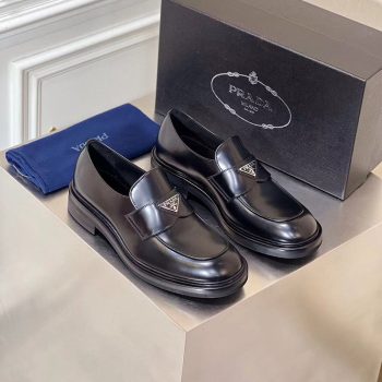 Prada leather loafers
