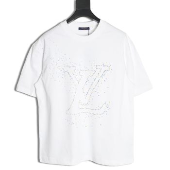 Louis Vuitton small airplane printed letter logo short sleeves