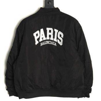 Balenciaga Paris English letter embroidered baseball jacket
