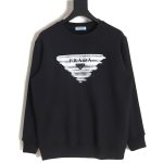 Prada 24SS phantom triangle logo printed crew neck sweatshirt TSK2