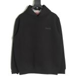 Gucci small logo space cotton composite knitted hooded sweatshirt