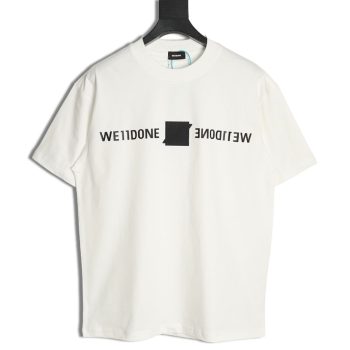 We11 Done leather label silicone 3D print short-sleeved T-shirt TSK1
