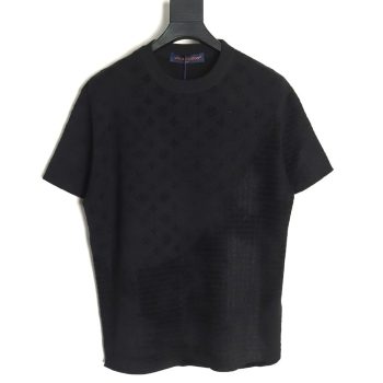 Louis Vuitton jacquard patchwork knitted short-sleeved T-shirt
