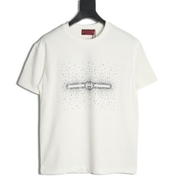 Gucci hot rhinestone letter logo short sleeves