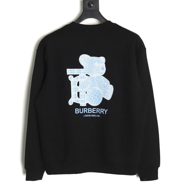 Burberry back blue bear print crew neck sweatshirt TSK1