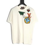Louis Vuitton Airplane Jacquard Crew Neck Knit Short Sleeves