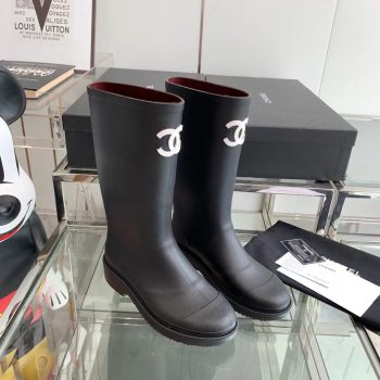 Chanel Rain Boots Black