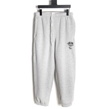 Nike & Stussy embroidered logo fleece sweatpants