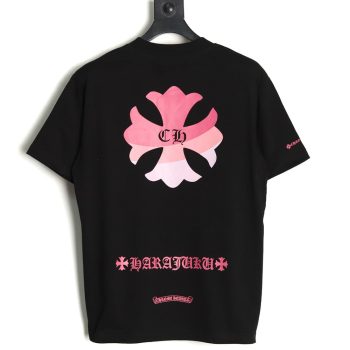 Chrome Hearts purple horseshoe gradient logo short-sleeved T-shirt TSK1