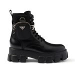 Prada Monolith Pouch Ankle Boots