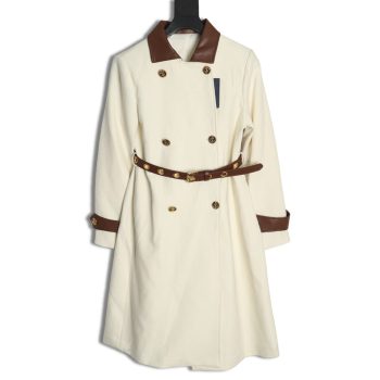 Louis Vuitton wool belt long trench coat