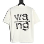 Alexander Wang Painted Lettering Short Sleeve T-Shirt