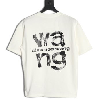 Alexander Wang Painted Lettering Short Sleeve T-Shirt