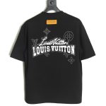 Louis Vuitton Laminating Lettering Hot Diamond Short Sleeves TSK1