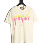 Gucci limited edition lightning letter print short sleeves