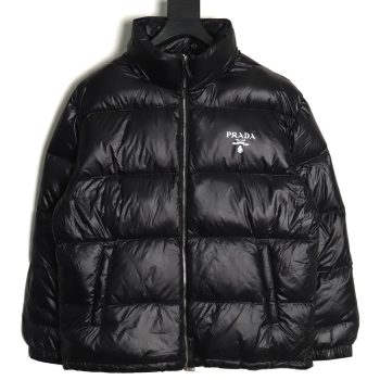 Prada glossy printed bread down jacket