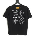 Louis Vuitton embroidered monogram logo short sleeves TSK1
