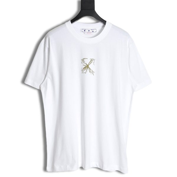 OFF-WHITE 23SS sketch splash ink arrow letter short sleeve