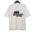 Balenciaga HAND DRAW double B graffiti short sleeves