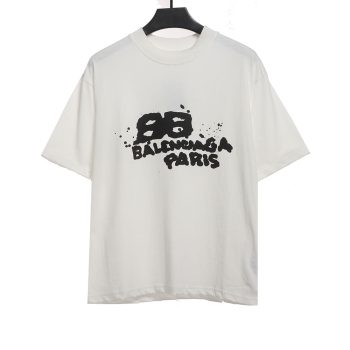 Balenciaga HAND DRAW double B graffiti short sleeves