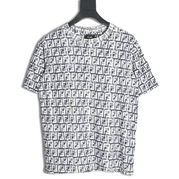 Fendi 24ss FF full print crayon graffiti short sleeves TSK1