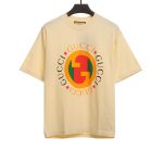 Gucci double G color block logo letter short sleeves