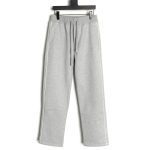 Dior round embroidery ribbon fleece trousers