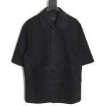 Louis Vuitton embossed denim short-sleeved shirt