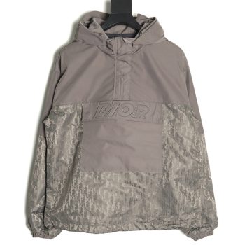 Dior half-zip embroidered all-over print jacket