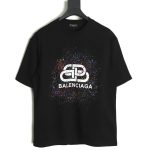 Balenciaga Ink splash lock print short sleeves TSK1