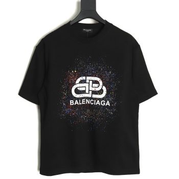 Balenciaga Ink splash lock print short sleeves TSK1