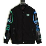 Air Jordan 21Fw co-branded terry embroidered logo baseball jacket